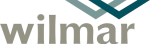 The image shows the logo of Wilmar, featuring the word "wilmar" in lowercase letters with a grey color. Above the text, there are two overlapping V-shaped designs in different shades of blue. The background is transparent.